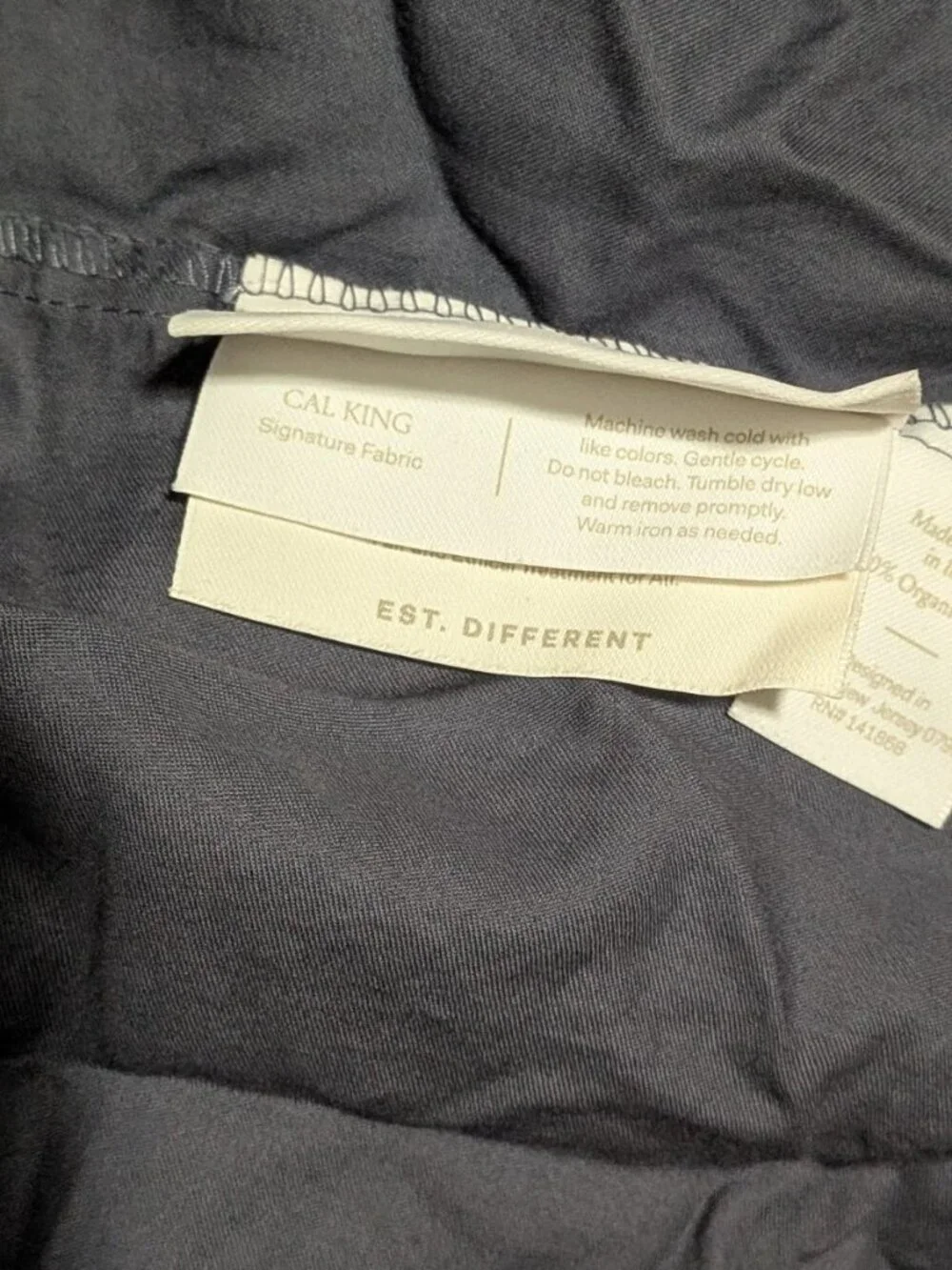 Boll & Branch Signature Hemmed CALIFORNIA KING SLATE 4 PCS Sheet Set